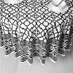 Rans - Vintage Round Tablecloth Black 180cm