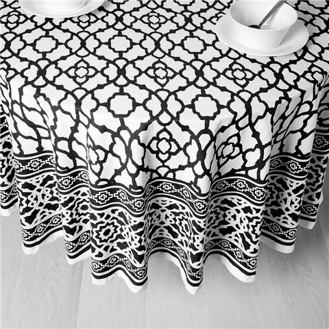 Rans - Vintage Round Tablecloth Black 180cm 1 Rans - Vintage Round Tablecloth Black 180cm
