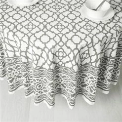 Rans - Vintage Round Tablecloth Grey 180cm
