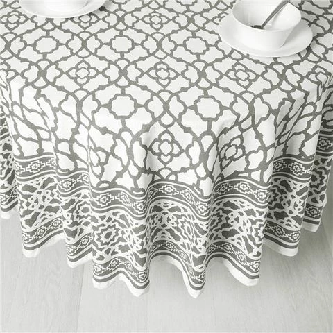 Rans - Vintage Round Tablecloth Grey 180cm 1 Rans - Vintage Round Tablecloth Grey 180cm