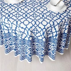 Rans - Vintage Round Tablecloth Indigo 180cm