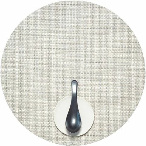 Chilewich - Basketweave Round Placemat Natural 38cm 1 Chilewich - Basketweave Round Placemat Natural 38cm