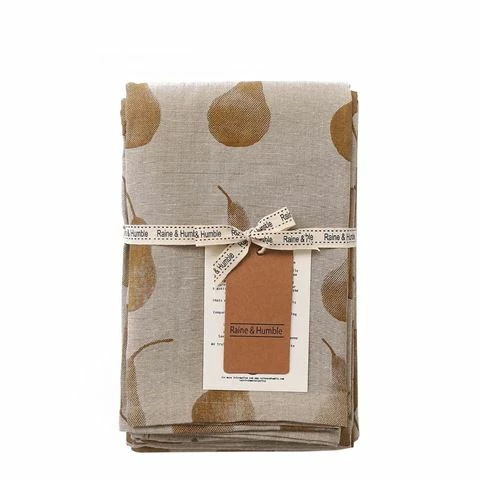Raine & Humble - Pear Tablecloth Mustard 140x250cm 1 Raine & Humble - Pear Tablecloth Mustard 140x250cm