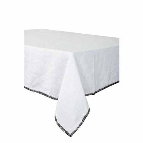 Harmony Linen - Letia Linen Tablecloth White 170x250cm 1 Harmony Linen - Letia Linen Tablecloth White 170x250cm