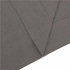 French Signature - Linen Tablecloth 220cm Round Dark Grey