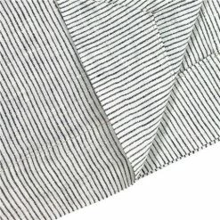 French Signature - Linen Tablecloth 220cm Round Pinstripes