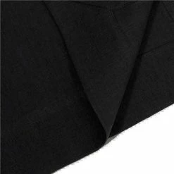French Signature - Linen Tablecloth 220cm Round Black Linen