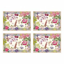Gien - Millefleurs Placemat W/Acrylic Coating 54x38cm 4pce