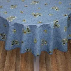 L'Ensoleillade - Olive Grove Blue Tablecloth Treated Round 155cm