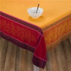 L'Ensoleillade - Jacquard Tablecloth Treated Yellow 160x160cm