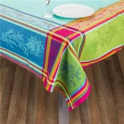 L'Ensoleillade - Cezanne Turquoise Tablecloth Treated 350x160cm