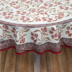 L'Ensoleillade - Bastide Tablecloth Treated Round Red 180cm