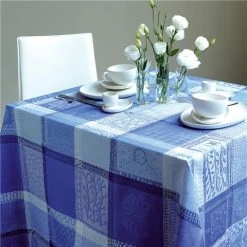 Garnier-Thiebaut - Mille Wax Ocean Tablecloth 180x300cm