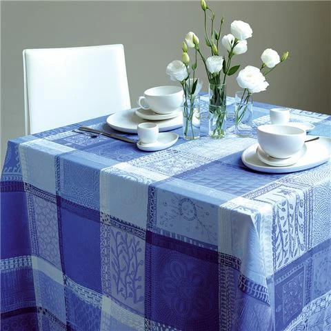 Garnier-Thiebaut - Mille Wax Ocean Tablecloth 180x300cm 1 Garnier-Thiebaut - Mille Wax Ocean Tablecloth 180x300cm