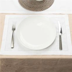 Rans - Hemstitch Placemat White 33x48cm