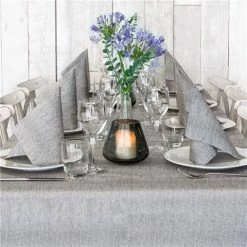 BioNap - Tableset Disposable Tablecloth/Napkins GioGrey 11pc