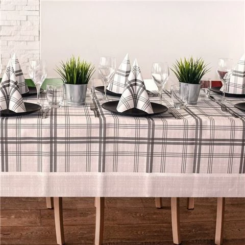 BioNap - TableSet Disposable Tablecloth/Napkins G.Grey 11pc 1 BioNap - TableSet Disposable Tablecloth/Napkins G.Grey 11pc