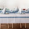 BioNap - TableSet Disposable Tablecloth/Napkin Set Blue 11pc