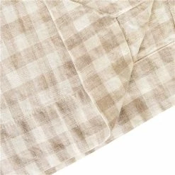 French Signature - Linen Tablecloth 170x300cm Gingham Natural/White