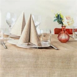 BioNap - Tableset Disposable Tablecloth/Napkin Set Lino Sand 11pce