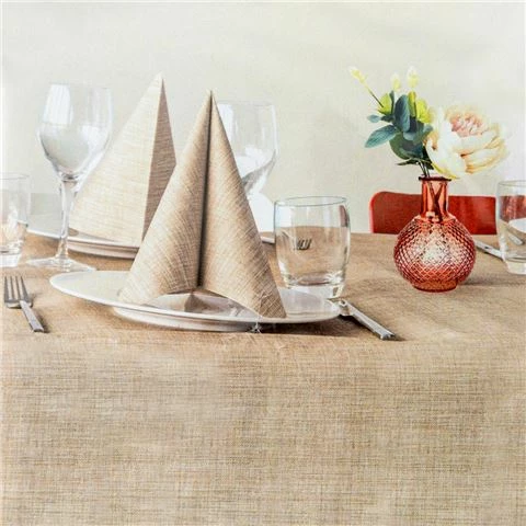 BioNap - Tableset Disposable Tablecloth/Napkin Set Lino Sand 11pce 1 BioNap - Tableset Disposable Tablecloth/Napkin Set Lino Sand 11pce