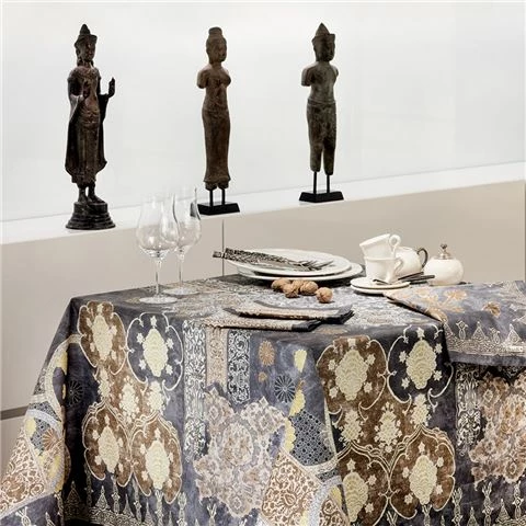 Beauville - Rialto Tablecloth Anthracite 170x170cm 1 Beauville - Rialto Tablecloth Anthracite 170x170cm