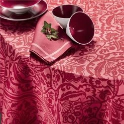 Beauville - St Tropez Tablecloth Red 170x170cm