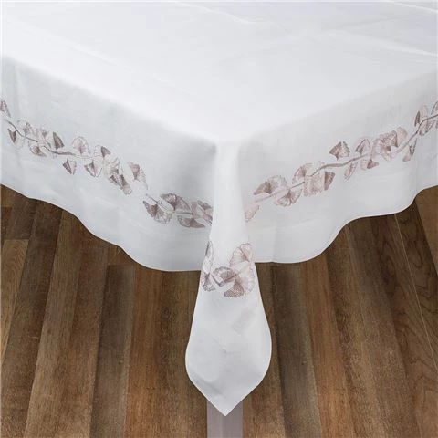 Serenk - Gingko Linen Tablecloth Beige 160x350cm 1 Serenk - Gingko Linen Tablecloth Beige 160x350cm