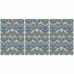 Pimpernel - Strawberry Thief Morris Placemat Blue Set 6pce