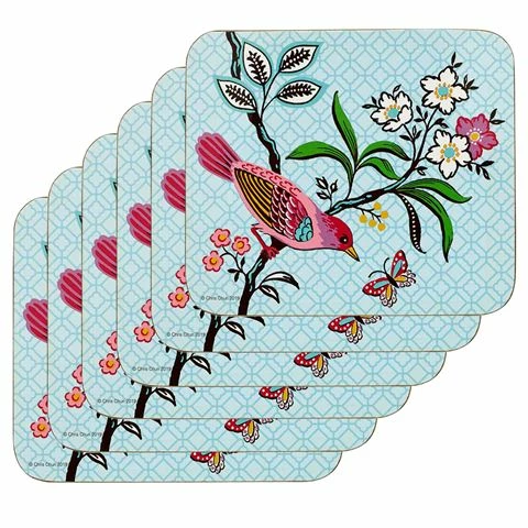 Ashdene - Jardin Peony Coaster Set 6pce 1 Ashdene - Jardin Peony Coaster Set 6pce