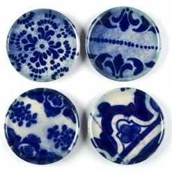 Costa Nova - Lisboa Blue Tile Mini Plates 11cm Set 4pce