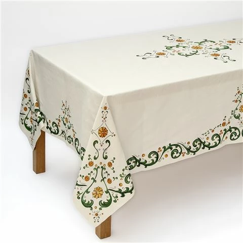 Napking - Floral Rectangular Linen Tablecloth 180x270cm 1 Napking - Floral Rectangular Linen Tablecloth 180x270cm