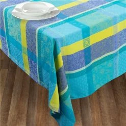 L'Ensoleillade - Maussane Turquoise Tablecloth Coated 300x180cm