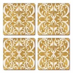 New York Botanical Garden - Hardboard Coaster Set Gilded 4pc