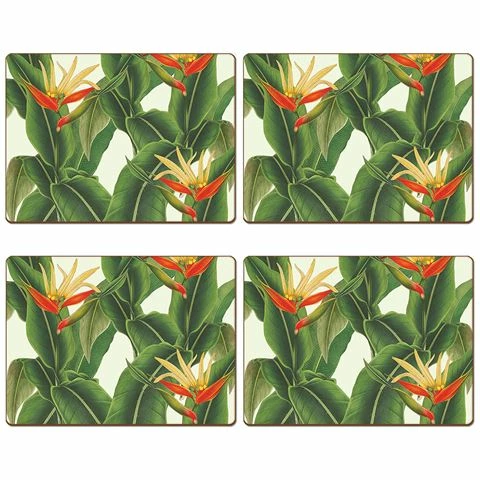 New York Botanical Garden - Cork Placemat Set Heliconia 4pce 1 New York Botanical Garden - Cork Placemat Set Heliconia 4pce