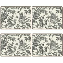 Williamsburg - Cork Placemat Pagoda Toile Set 4pce