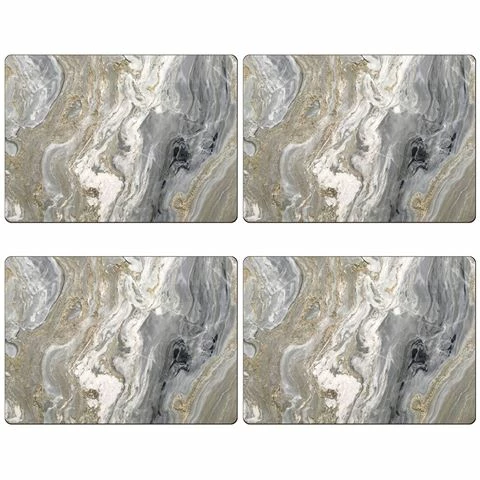Cala Home - Hardboard Placemat Quartz Set 4pce 1 Cala Home - Hardboard Placemat Quartz Set 4pce