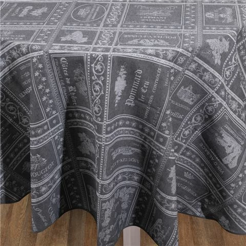 L'Ensoleillade - Bar A Vins Gris Tablecloth Round 180cm 1 L'Ensoleillade - Bar A Vins Gris Tablecloth Round 180cm