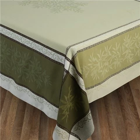 L'Ensoleillade - Jacquard Olive Green Tablecloth 300x160cm 1 L'Ensoleillade - Jacquard Olive Green Tablecloth 300x160cm
