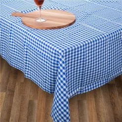 Rans - Gingham Tablecloth Large Blue 150cm X 300cm