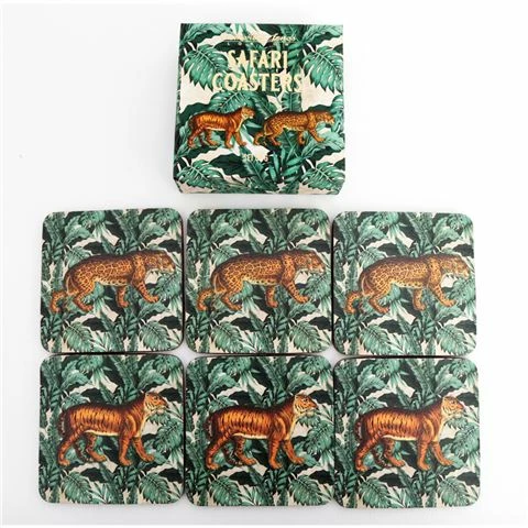 Luxe By Peter's - Safari Coasters Set 6pce 1 Luxe By Peter's - Safari Coasters Set 6pce