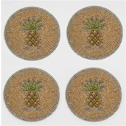 Joanna Buchanan - Pineapple Coaster Set 4pce 1 Joanna Buchanan - Pineapple Coaster Set 4pce