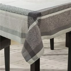 L'Ensoleillade - Bargeme Ecru Grey Tablecloth Coated 160x160cm