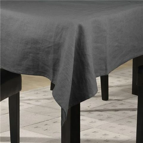 Charvet Editions - Initiale Tablecloth Ardoise 280x175cm 1 Charvet Editions - Initiale Tablecloth Ardoise 280x175cm