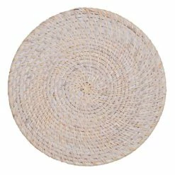 Rattan - Round Placemat Whitewash 30cm