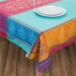 L'Ensoleillade - Caprice Turquoise Tablecloth Coated 250x160cm