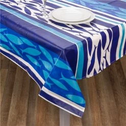 L'Ensoleillade - Friture Blue Tablecloth Coated 350x155cm