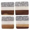 Industrial Luxe - Coaster Sheesham Marble & Granite Set 4pce