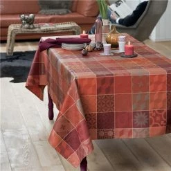 Garnier-Thiebaut - Mille Tiles Terracotta T/Cloth 175x350cm