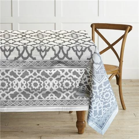 Rans - Vintage Tablecloth Grey 150x260cm 1 Rans - Vintage Tablecloth Grey 150x260cm